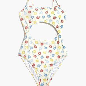 Madewell Vintage Floral Blair Cutout One-Piece